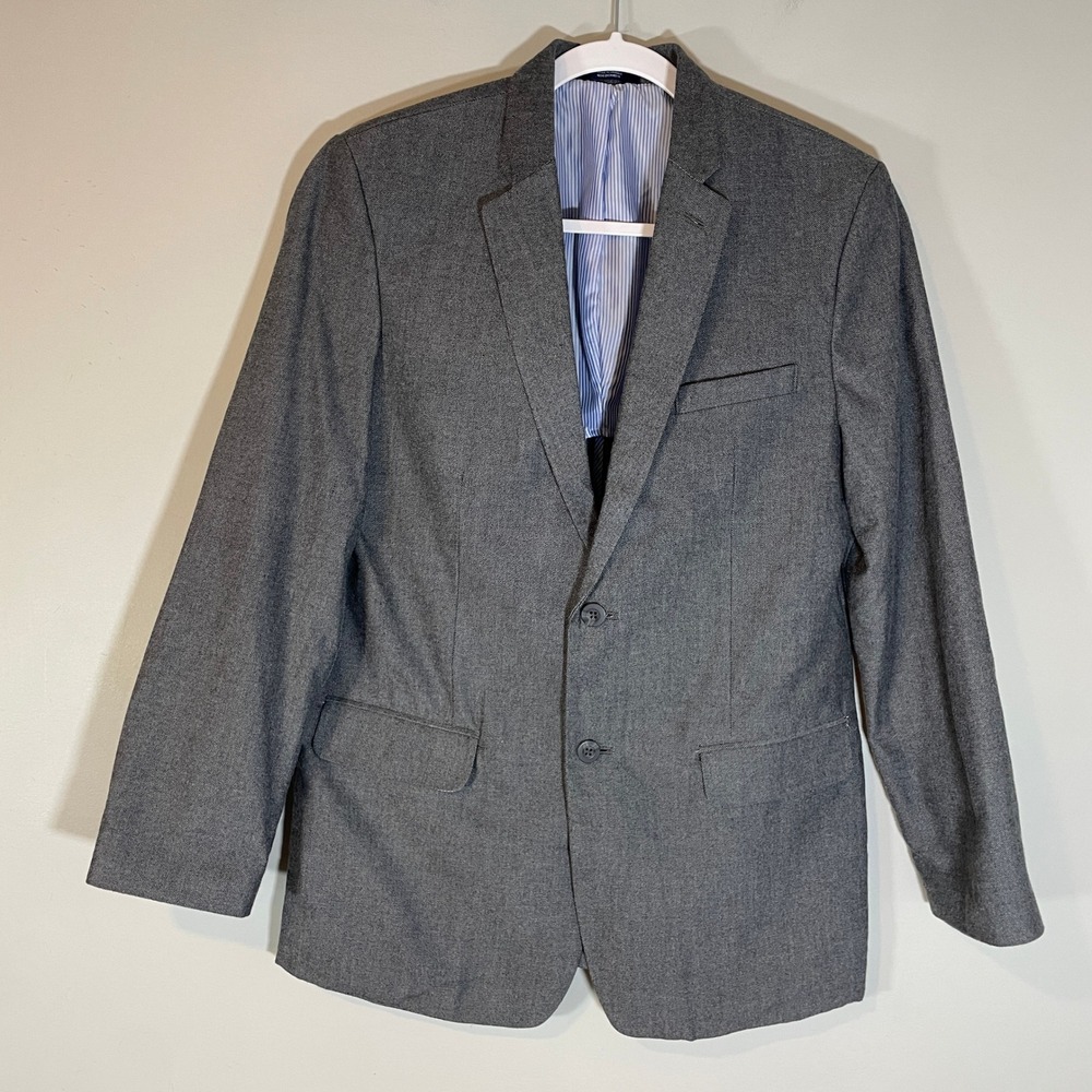 IZOD Boys Grey Two Button Blazer Sport Coat Size 20 Regular Wedding Formal